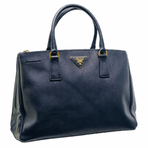 Prada Blue Galleria Double Zip Medium Bag
