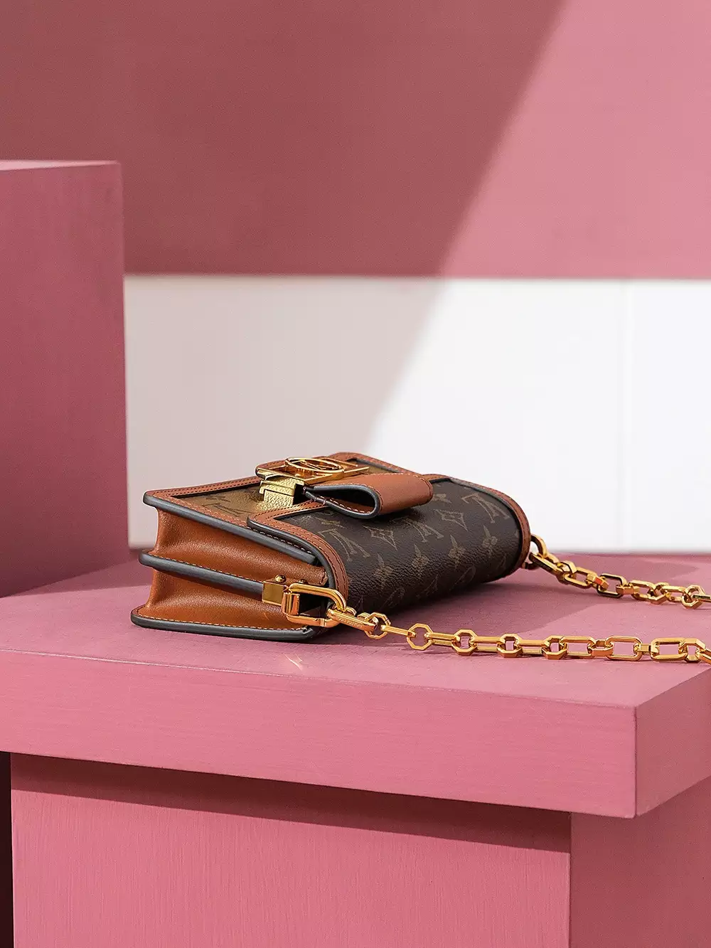 Dauphine East West Monogram Reverse Brown - Repbags.is - Image 6