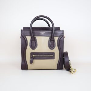Celine Tricolor Nano Luggage Tote Bag