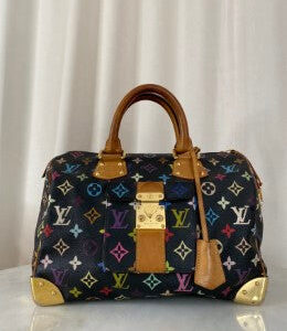 Louis Vuitton Black Multicolor Monogram Speedy 30 Bag