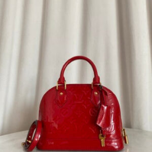 Louis Vuitton Red Monogram Vernis Alma BB Bag