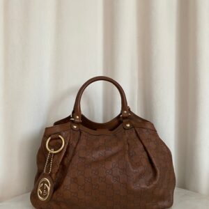 Gucci Brown Sukey Guccissima Tote Bag