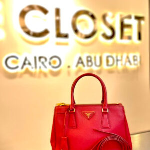 Prada Red Saffiano Tote Bag