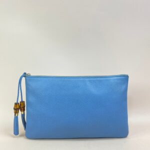 Gucci Blue Bamboo Clutch