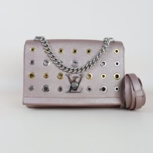 Louis Vuitton Metallic Pink Eyelet Lock Me Bag