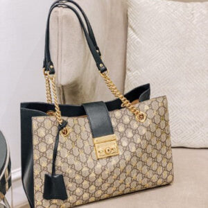 Gucci Bicolor GG Bee Padlock Shoulder Bag