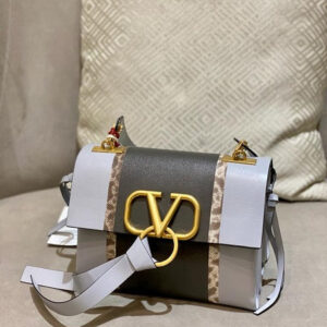 Valentino Bicolor V Ring Shoulder Bag