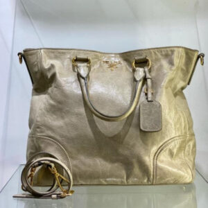 Prada Grey Glace Tote Bag