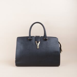 YSL Black Classic Y Cabas Tote Bag Medium Bag
