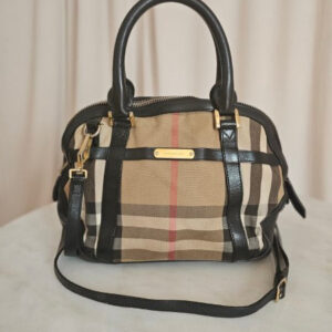 Burberry Bicolor House Check Orchard Tote Bag