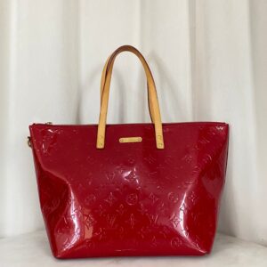 Louis Vuitton Red Monogram Vernis Bellevue GM Bag