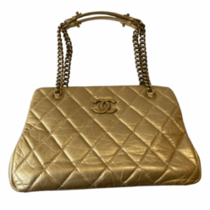 Chanel Gold CC Crown Tote Shoulder Bag