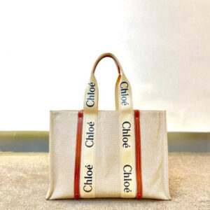 Chloe Bicolor Woody Tote Bag