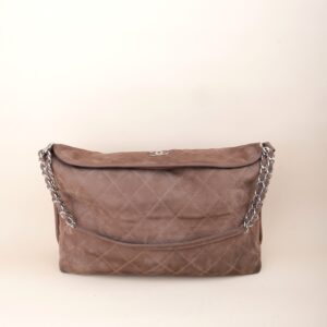 Chanel Brown Large French Riviera Hobo Shoulder Bag