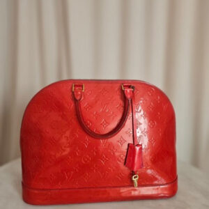 Louis Vuitton Red Monogram Vernis Alma GM Bag