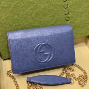 Gucci Dark Blue Disco Soho Wallet On Chain