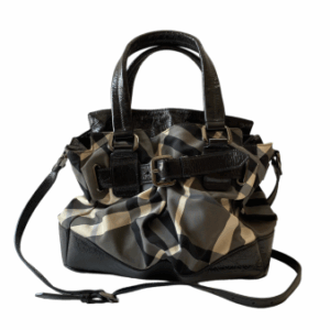 Burberry Bicolor Beat Check Nylon Shoulder Bag