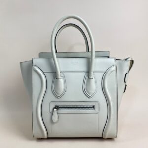Celine Off White Micro Luggage Tote Bag