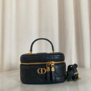 Christian Dior Black Caro Mini Vanity Case