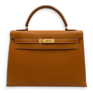 Sellier 32 Naturel in Porc, Gold hardware