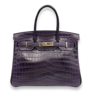 Birkin 30 Amethyst in Matte Niloticus, Palladium hardware