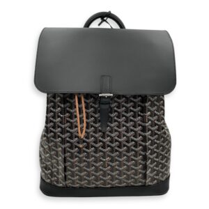 Sac Alphin Backpack MM Black Backpack in Goyardine canvas, calf, Silver hardware