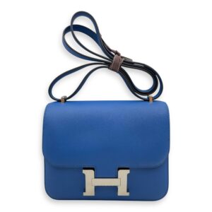 Constance Mirror 18 Blue France in Swift, Palladium hardware