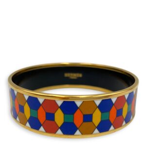 Enamel Blue/Orange/Jaune/Vert Bracelet , Gold hardware