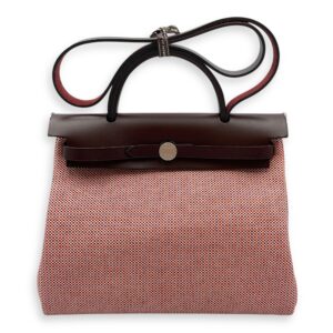 Herbag 31 Rouge Sellier/Ecru-Brique-Anemone in Vache hunter/toile, Palladium hardware