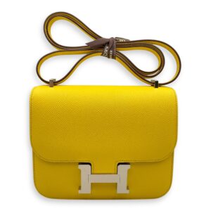 Constance Mirror 18 Jaune De Napples in Epsom, Palladium hardware