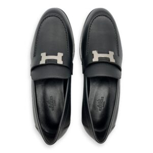 Faubourg 37.5 Black Loafers in Calfskin, Palladium hardware