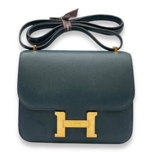 Constance 18 Blue Indigo in Epsom, Gold hardware