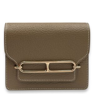 Roulis Slim Etoupe Wallet in Chevre Mysore, Permabrass hardware