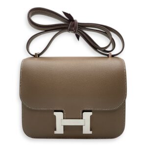 Constance Mirror 18 Etoupe in Epsom, Palladium hardware