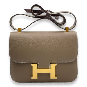 Constance 1 24 Etoupe in Epsom, Gold hardware