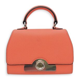 Rejane Nano Pink Shoulder Bag in Calfskin, Silver hardware