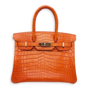 Birkin 30 Sanguine in Matte Niloticus, Palladium hardware