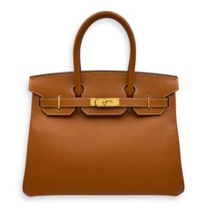 Birkin 30 Gold in Epsom, Gold hardware