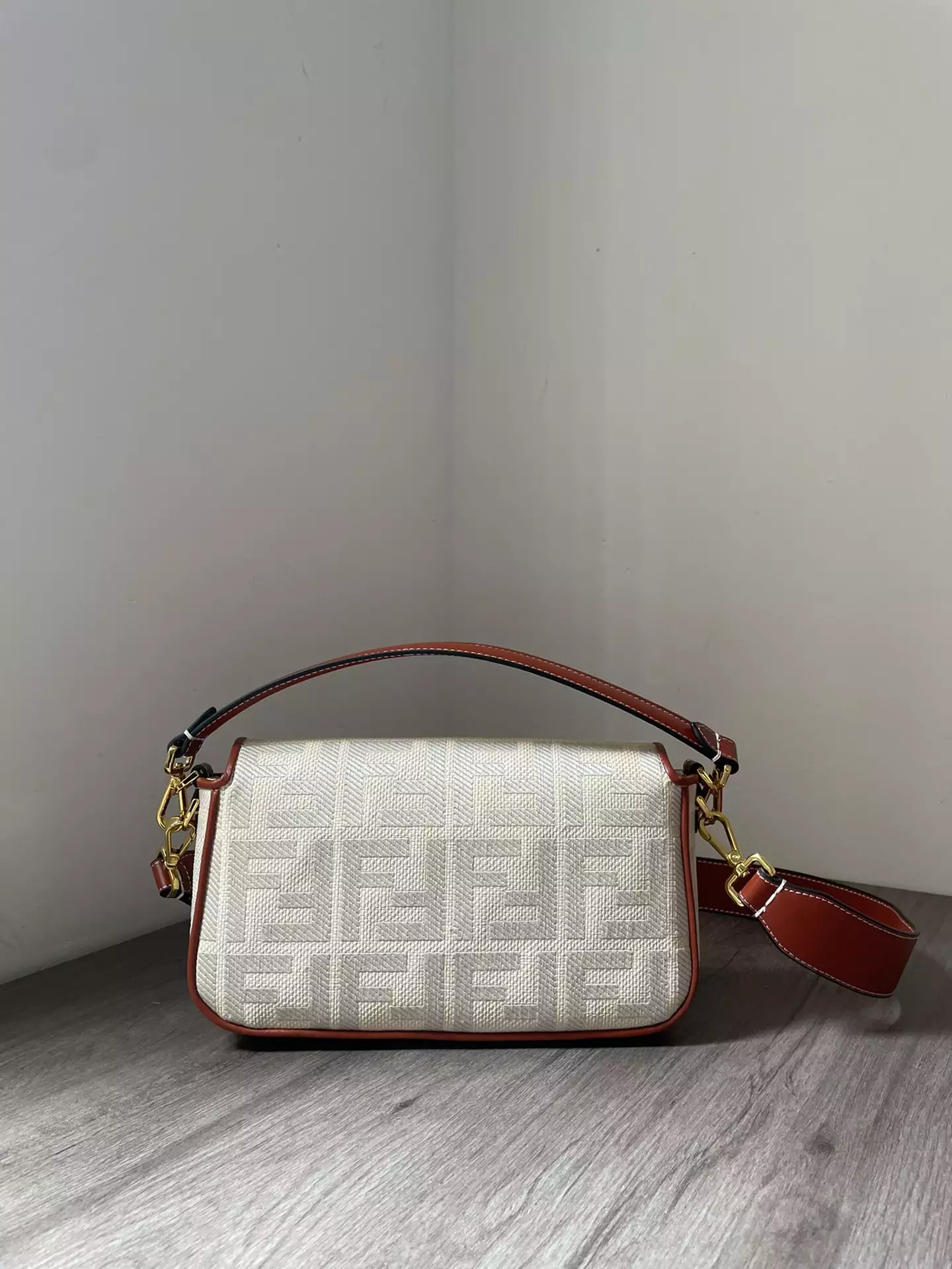 Baguette Natural Straw Bag with FF Embroidery - Repbags.ru - Image 5