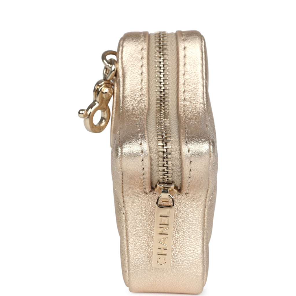 Chanel Walk Of Fame Star Clip-On Coin Purse Metallic Gold Goatskin Light Gold Hardware - Image 4