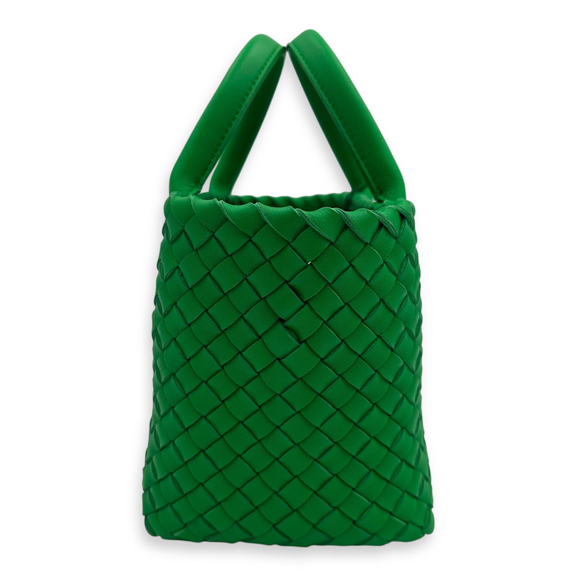 Cabat Top Handle Bag Green in Lambskin, Gold hardware - Image 5