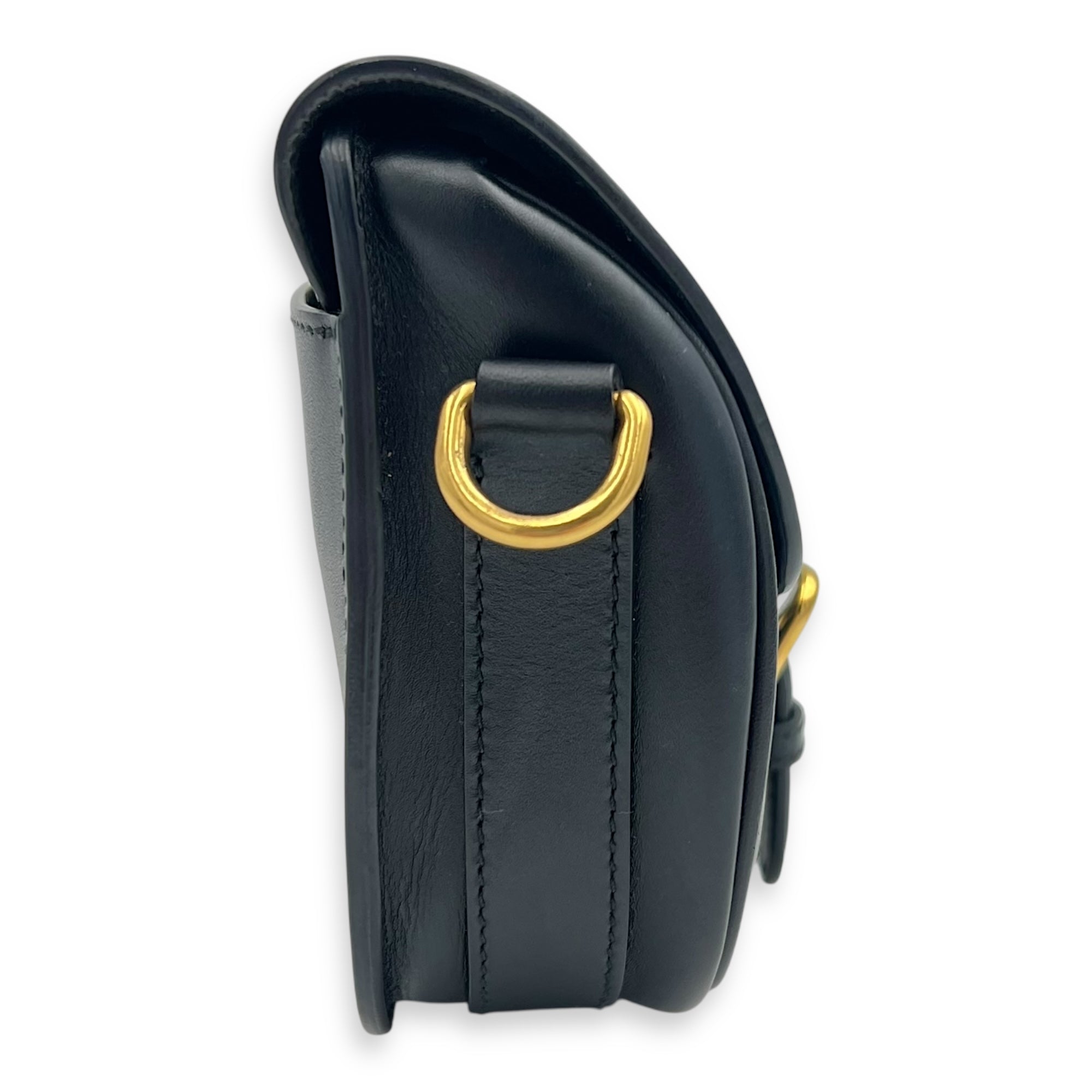 Bobby Shoulder Bag Small Black in Calfskin, Gold hardware - Image 4