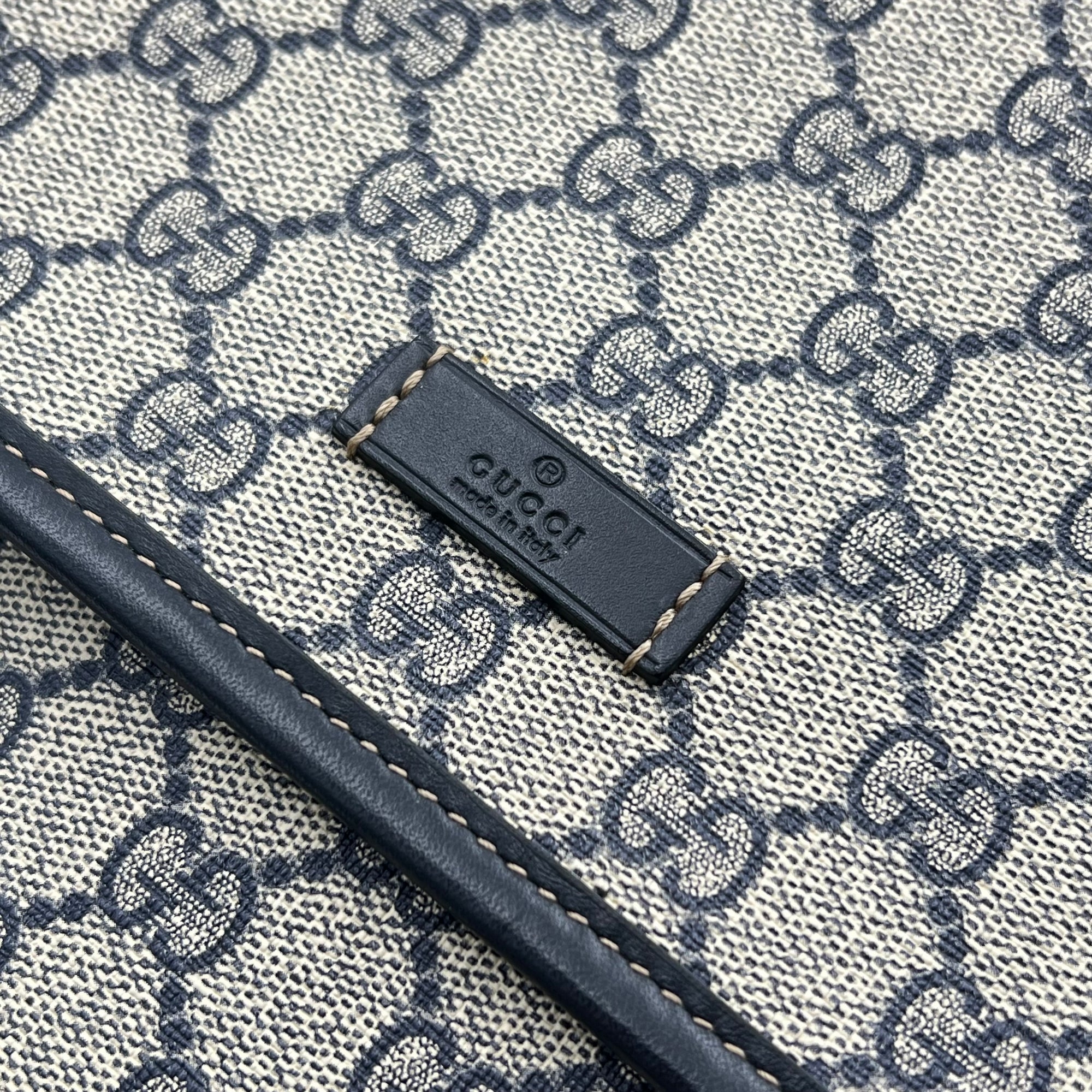 Guccissima Messenger Blue in Coated Canvas, Silver hardware - Image 9