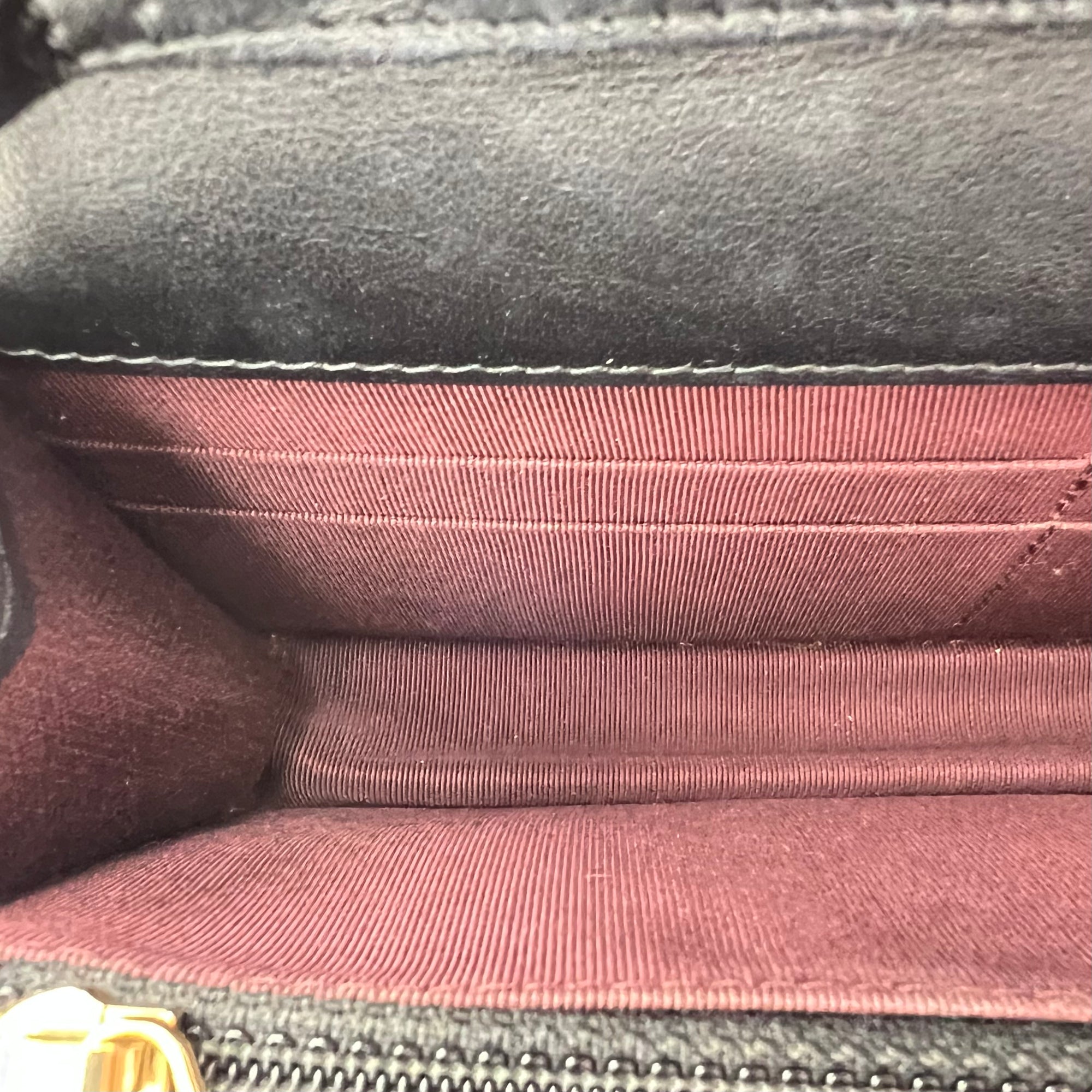 2.55 Shoulder Bag Black in Calfskin, Gold hardware - Image 11