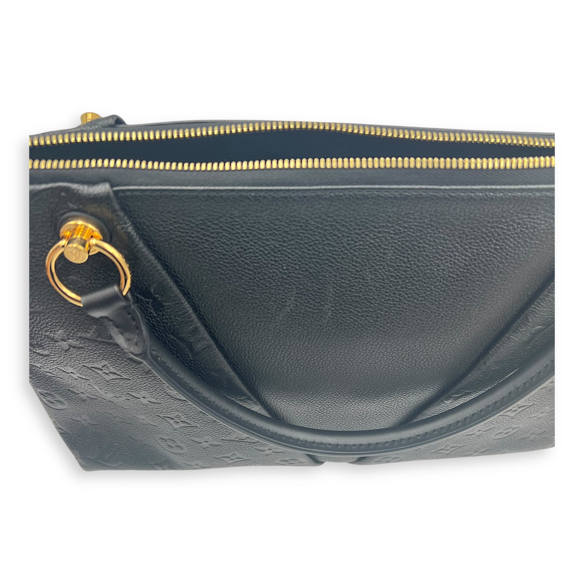 V Tote Top Handle Bag Black in Empreinte Leather, Gold hardware - Image 14