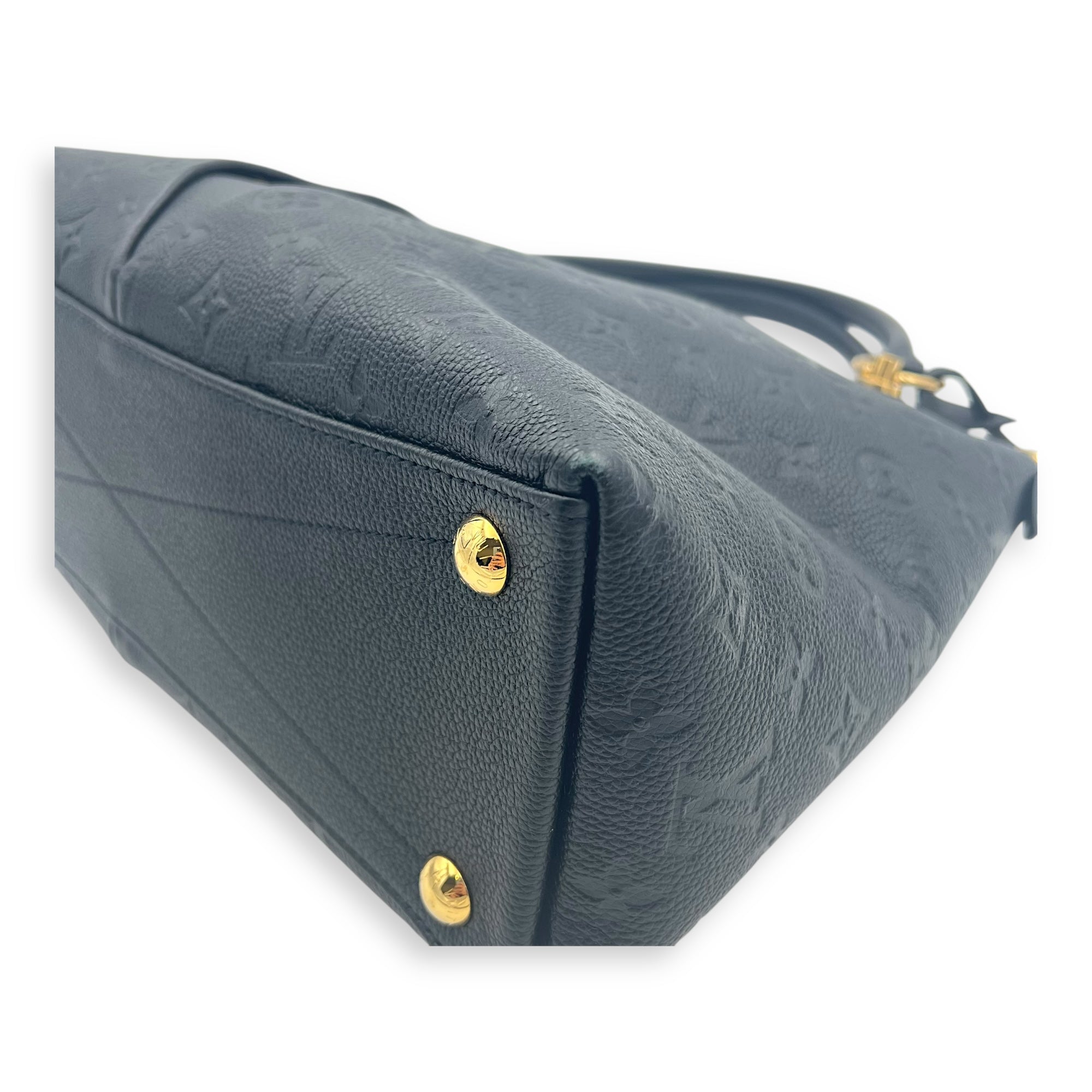 V Tote Top Handle Bag Black in Empreinte Leather, Gold hardware - Image 9