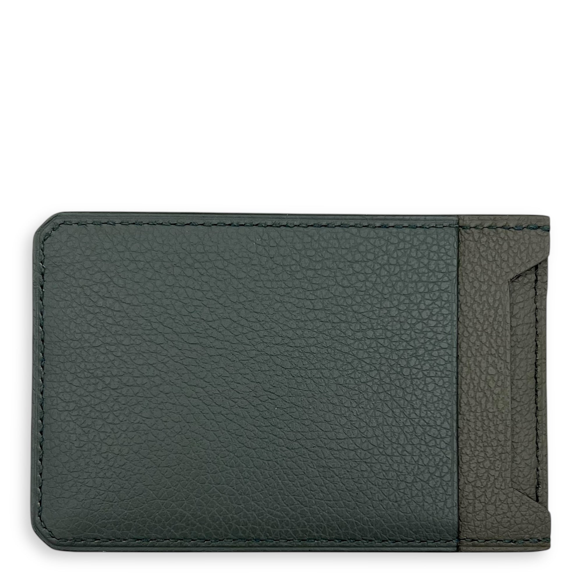 PORTE CARTES COLORBLOCK Gris/Gris Meyer in Veau Evercolor - Image 3