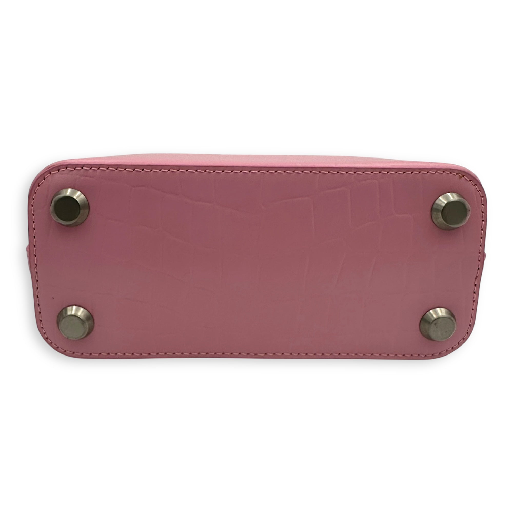 Ville Top Handle Bag Pink in Calfskin, Silver hardware - Image 6