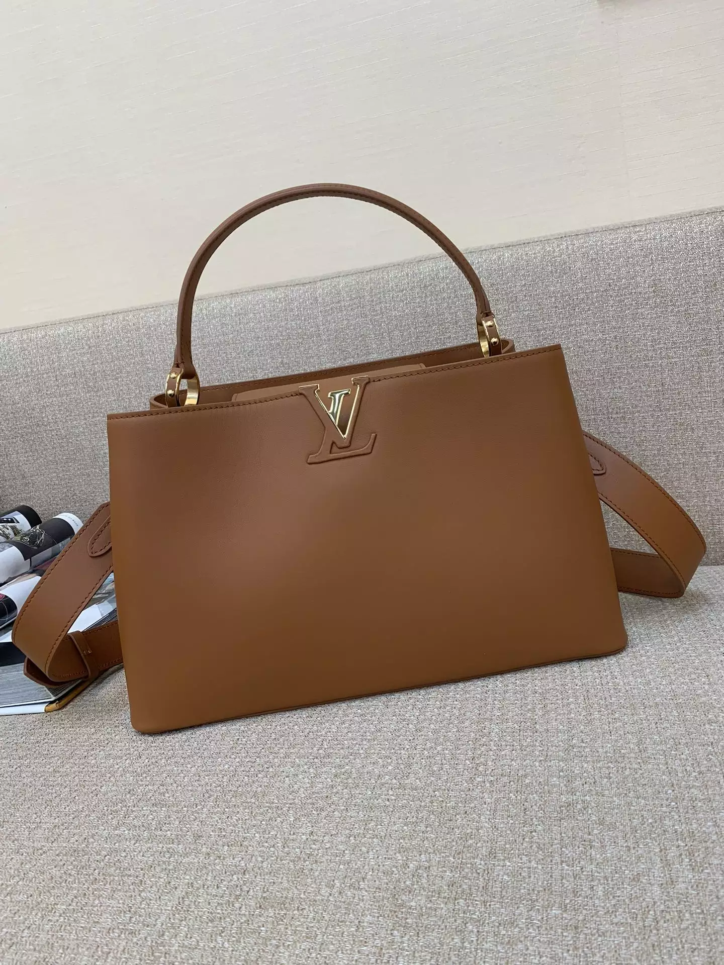 Capucines GM Souple Cognac Smooth Taurillon - Repbags.ru - Image 3