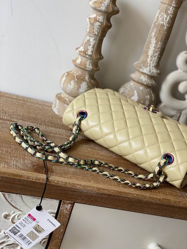 Chanel Medium Classic Handbag Yellow - Image 6